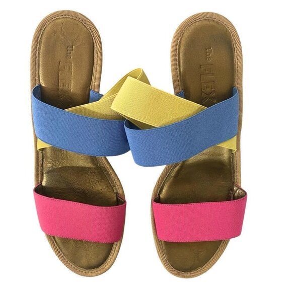 THE FLEXX COLORFUL OVERSTEP CICIAMITO WEDGE SANDALS - 9 - Picture 5 of 9